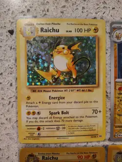 4 Pokemon cards Raichu 2016, 2024, 1999-2000 Holo & Regular Nintendo, Wizards - Image 3