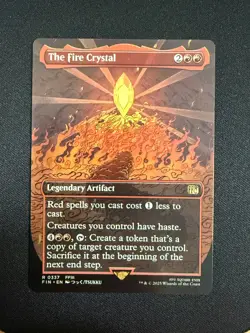 The Fire Crystal (BORDERLESS) - Final Fantasy (Magic the Gathering) NM - Image 1