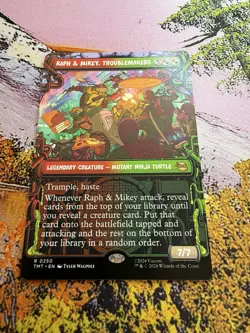 Mint/Near-Mint, English - 1 x MTG Raph & Mikey, Troublemakers - Showcase Teenage - Image 1