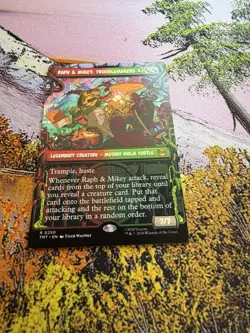 Mint/Near-Mint, English - 1 x MTG Raph & Mikey, Troublemakers - Showcase Teenage - Image 2