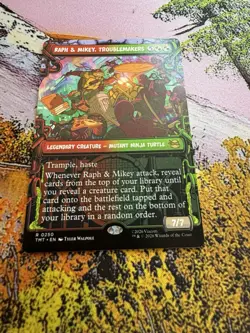 Mint/Near-Mint, English - 1 x MTG Raph & Mikey, Troublemakers - Showcase Teenage - Image 3