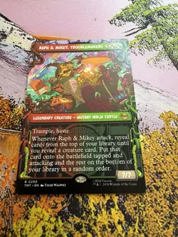 Mint/Near-Mint, English - 1 x MTG Raph & Mikey, Troublemakers - Showcase Teenage - Image 4