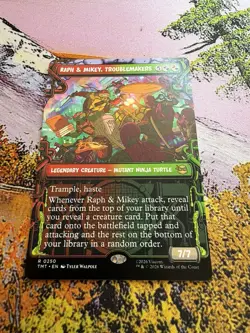 Mint/Near-Mint, English - 1 x MTG Raph & Mikey, Troublemakers - Showcase Teenage - Image 5