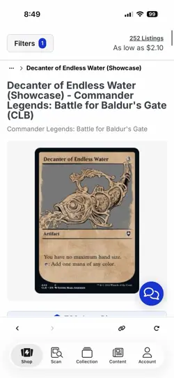 Decanter of Endless Water (Showcase) Commander Legends: Battle for Baldur's Gate - Image 3