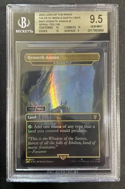 MTG Serialized Henneth Annun Reflecting Pool 001/100 BGS 9.5 Lord Of The Rings - Image 1