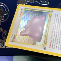 Pokemon TCG 1st Edition Ditto Holo Rare 3/62 1999 Vintage Fossil LP + - Image 5