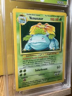 1999 Pokemon Venusaur Holo Rare Card 15/102 Base Set Graded PG 5 EX - Image 2