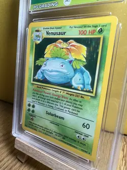 1999 Pokemon Venusaur Holo Rare Card 15/102 Base Set Graded PG 5 EX - Image 3