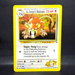 2000 POKEMON GYM HEROES LT SURGE'S RATICATE 51/132 (UNCOMMON) LP - Image 1