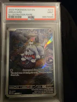 Pokemon Greavard Illustration Rare Holo SV01 Scarlet & Violet 214/198 PSA 9 - Image 1