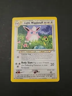 LP Pokemon TCG Light Wigglytuff 54/105 Neo Destiny Regular - Image 1