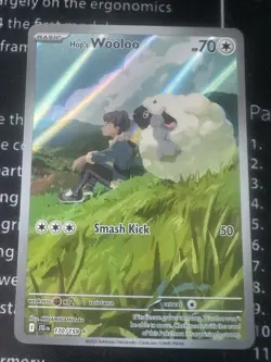 Pokemon TCG Hop's Wooloo Illustration Rare Holo Card 170/159 Journey Together NM - Image 1