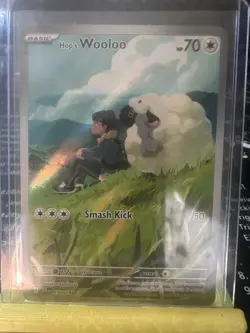Pokemon TCG Hop's Wooloo Illustration Rare Holo Card 170/159 Journey Together NM - Image 3