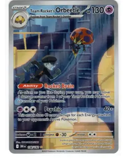 Pokemon TCG Team Rocket's Orbeetle 198/182 Destined Rivals Illustration Rare NM - Image 1
