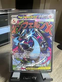 2025 Pokemon Phantasmal Flames UPC MEGA CHARIZARD X EX #23 Black Star PROMO NM - Image 1