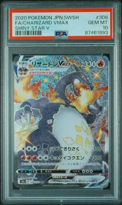PSA 10 TCG POKEMON 2020 JAPANESE SWSH CHARIZARD VMAX SHINY STAR V SSR #308 - Image 1