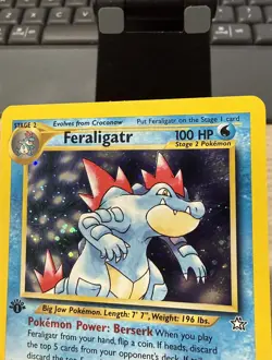 Pokemon Feraligatr 4/111 1st Edition Holo Rare Neo Genesis - Image 2