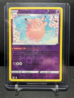 Clefable 063/196 Reverse Holo Rare Pokemon 2022 Lost Origin NM - Image 1