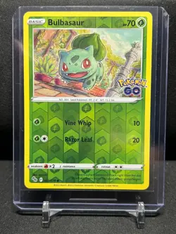 Bulbasaur 001/078 Reverse Holo Pokemon 2022 Sword & Shield GO NM - Image 1
