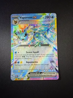VAPOREON EX 023/131 DOUBLE RARE PRISMATIC EVOLUTIONS POKEMON HOLO NM - Image 1
