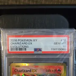 Pokemon Charizard EX Ultra Rare Holo Evolutions PSA 10 12/108 English 2016 - Image 5