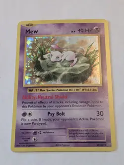 Pokemon Mew 53/108 Holo Rare XY Evolutions 2016 (NM/VLP) - Image 1