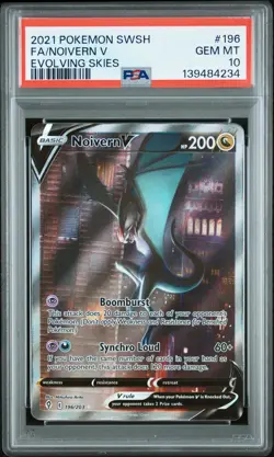 2021 Pokemon SWSH Evolving Skies #196 FA Noivern V PSA 10 GEM MT - Image 1