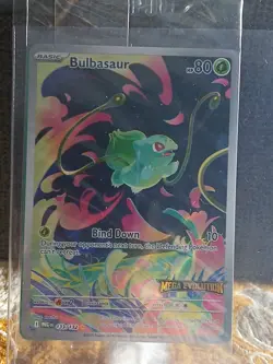 Pokemon Mega Evolution Bulbasaur Stamped Promo 133/132 Illustration Rare Sealed - Image 2
