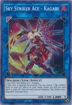 Yugioh! LP Sky Striker Ace - Kagari - DASA-EN027 - Super Rare - 1st Edition Ligh - Image 1