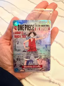 Monkey.D.Luffy (055) (College Basketball US Voyage) P-055 One Piece Promotion... - Image 1