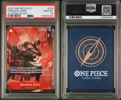 PSA 10 – 2025 ONE PIECE STARTER DECK ST21-EX GEAR 5 015 RORONOA ZORO ALT ART(EN) - Image 3