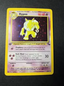 Hypno 8/62 Fossil-1st Edition Holo LP - Pokemon Card TCG Vintage - Image 1