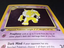 Hypno 8/62 Fossil-1st Edition Holo LP - Pokemon Card TCG Vintage - Image 2