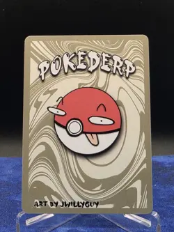 Pokederp Halloween Zombie Chik Holo Chikorita 7/36 Custom Derpy Card - Image 2
