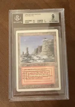 1994 Magic: The Gathering Revised Edition Plateau BGS 9 - Image 1