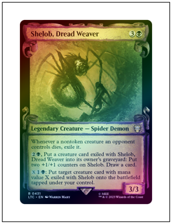 1x Shelob, Dread Weaver, Showcase Scroll Foil, LOTR, Magic MTG NM - Image 1