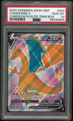 2020 Pokemon Sword & Shield Promo Charizard V SWSH050 PSA 10 - Image 1