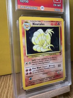 Rare Pokemon 2000 Base Set 2 Ninetails Holo 13/130 Graded PG 6 EX-MT - Image 2