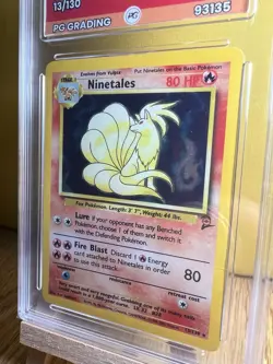 Rare Pokemon 2000 Base Set 2 Ninetails Holo 13/130 Graded PG 6 EX-MT - Image 3
