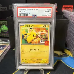 PSA 10 Pikachu 020/M-P McDonald’s Happy Set Promo Japanese 2025 - Image 1