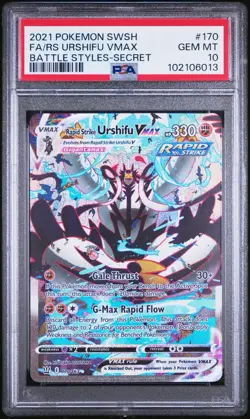 Pokemon Rapid Strike Urshifu VMAX 170/163 Battle Styles Secret Holo PSA 10 - Image 1