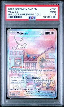2023 POKEMON SVP EN-SV BLACK STAR PROMO 151 ULTRA-PREM COLL #053 MEW EX PSA 9 - Image 1