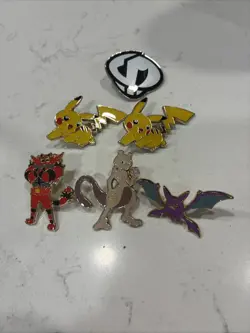 Lot of 6 2017 Pokemon Collectors Enamel Pins - Image 1