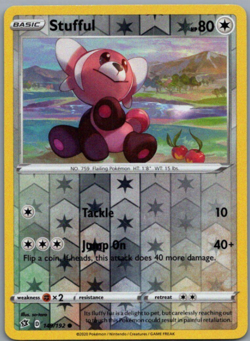 Pokemon - Stufful - Rebel Clash 149/192 - Reverse Holo - NM/M - Image 1