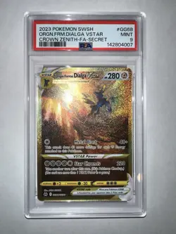2023 POKEMON SWSH CROWN ZENITH #GG68 FULL ART/ORIGIN FORME DIALGA VSTAR PSA 9 - Image 1