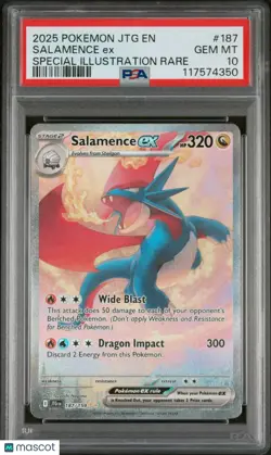Salamence EX SIR PSA 10 187/159 2025 Pokemon Journey Together - Image 1