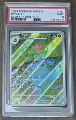 Ivysaur Illustration Rare #167/165 2023 Pokemon Mew En PSA 9 Mint - Image 1
