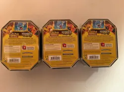 Set of 3 Pokemon Hidden Fates Tins - Charizard, Gyarados, and Raichu - Sealed - Image 3