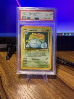 2000 POKEMON Venasaur Holo Rare 18/130 BASE SET II (2) PSA 8 - Image 1
