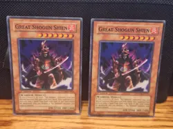 2 X Yugioh [Great Shogun Shien] STON-EN013 Super Rare Ist Edition LP - Image 1